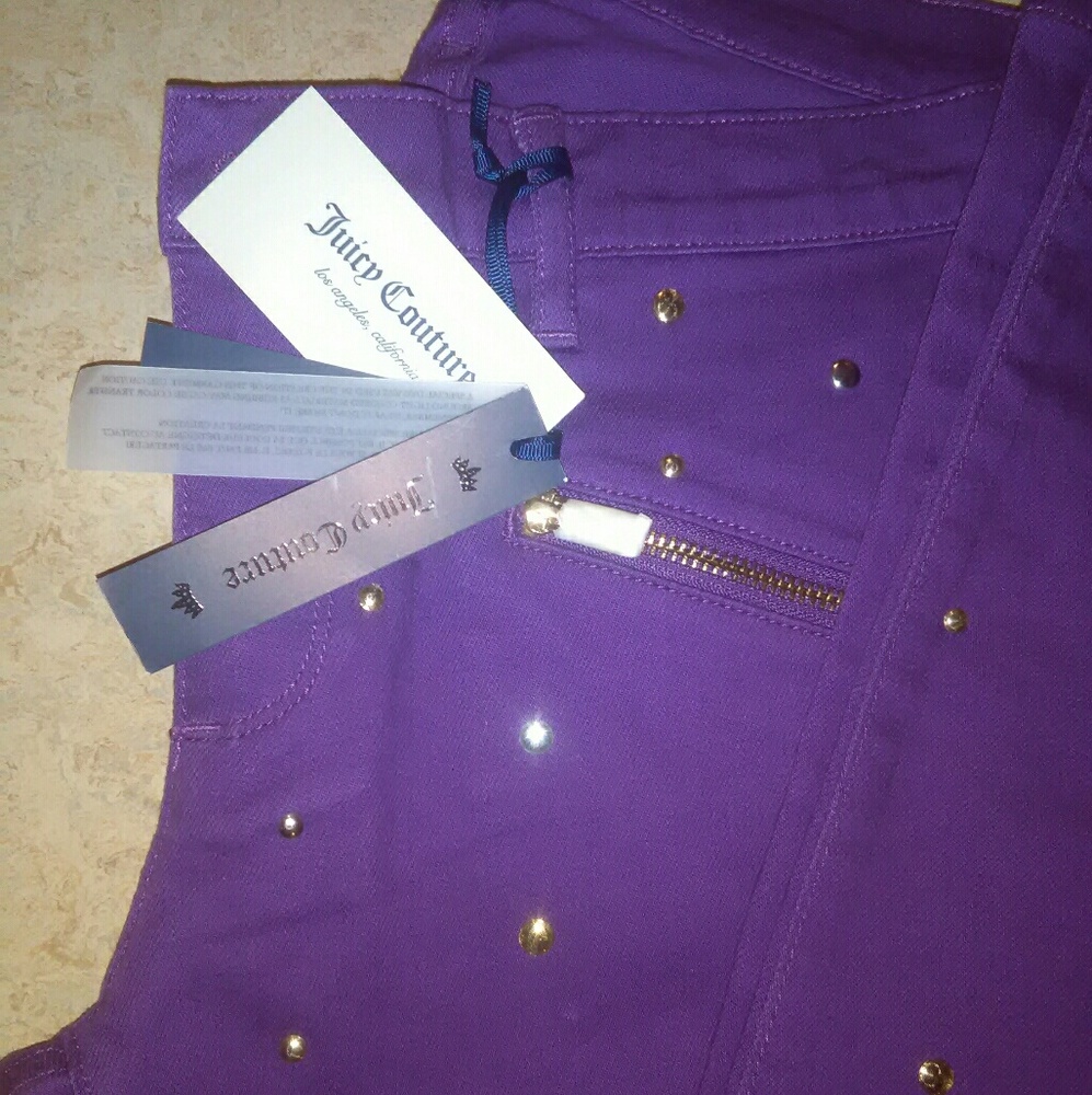 Juicy Couture grape skinny jeans